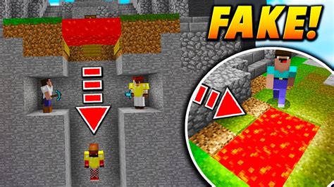 FAKE PLAYER LAVA PIT TRAP! - Minecraft SKYWARS TROLLING (INSANE!) - YouTube