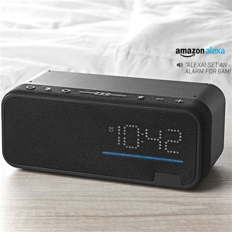 Alexa Alarm Clock @ Sharper Image | Internet radio station, Alexa device, Alarm clock