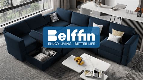 Buy Belffin Modular Sectional Sofa U Shaped Sectional Couch with ...