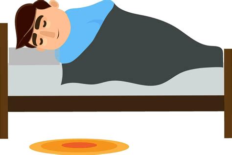 Man cartoon character sleeping on bed. 24800262 Vector Art at Vecteezy