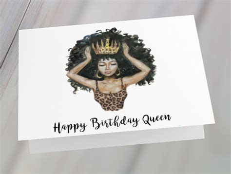 Happy Birthday Queen Card Custom Inside Available - Etsy