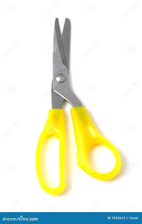 Yellow scissors stock photo. Image of snipers, metal, object - 7832672