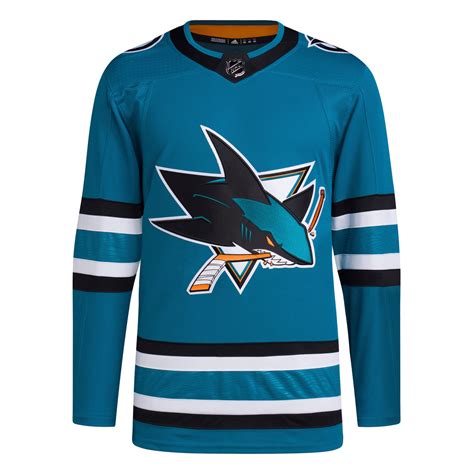 Men's San Jose Sharks Adidas Evolve Authentic Home Teal Jersey