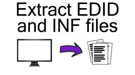 How to Extract EDID and INF Files from Monitors and Projectors - YouTube