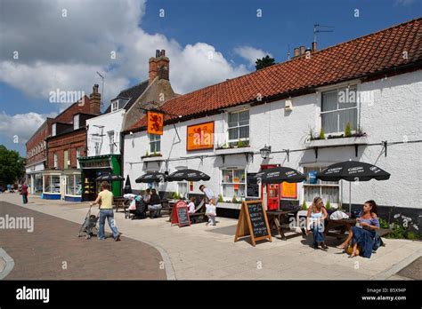 Swaffham Market Place Typical houses Georgian buildings Norfolk UK Stock Photo - Alamy