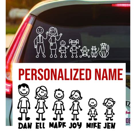 FAMILY CAR STICKER / PERSONALIZED / DECAL / FREE NAME | Shopee Philippines