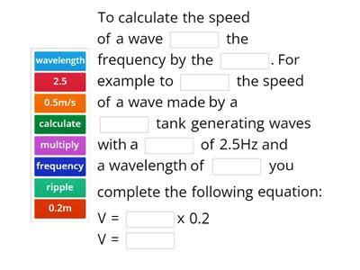 Wave speed calculations - Teaching resources