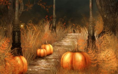 Halloween Pathway HD Wallpaper