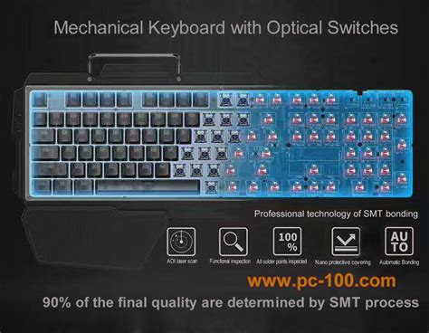 Mechanical keyboard with photoelectric switches (optical mechanical keyboard switches) - Custom ...