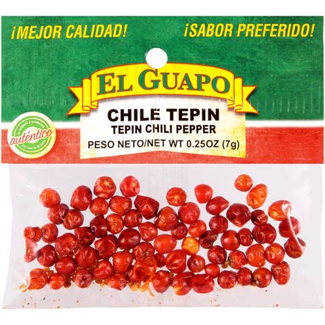 El Guapo Whole Tepin Chili Peppers (Chile Tepin Entero), 0.25 oz ...