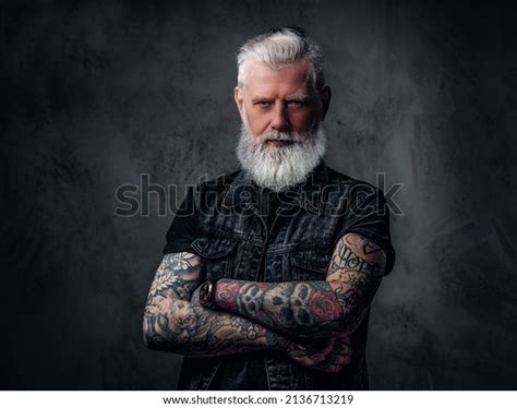 Serious Elderly Man Dressed Dark Clothing Stock Photo 2136713219 | Shutterstock