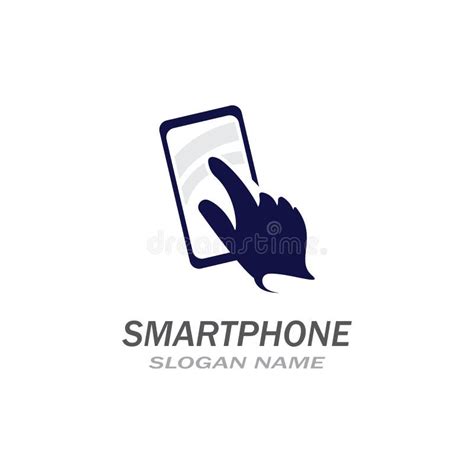 Hand Touch Smartphone Icon on White Background for Your Design, Logo, Application Stock ...