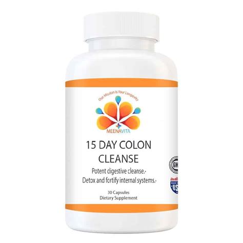 15 Day Colon Cleanse - MeenaVita Supplements - All Natural