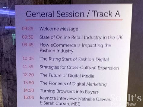 Fashion Digital UK agenda (8 Apr 2014). Photograph by Graham Soult - Soult's Retail View