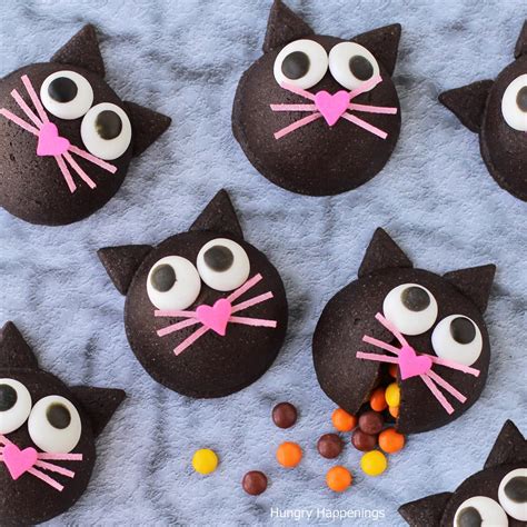 Candy filled Black Cat Cookies | Hungry Happenings