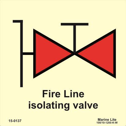 Fire Control Plan Signs (pre 2019) :: Non Std Fire Control Signs :: Fire Isolation Valve15-0137 ...