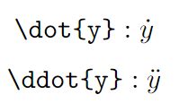 Dot derivative (v̇) in LaTeX - CodeSpeedy