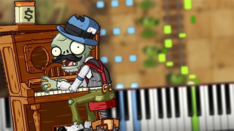 Plants vs Zombies 2 (PvZ 2) - Pianist Zombie Theme Song Piano Cover (Sheet Music + midi ...