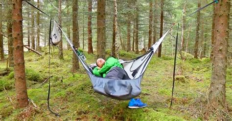 This Unique Lie Flat Hammock Lets You Actually Lay Flat While Camping