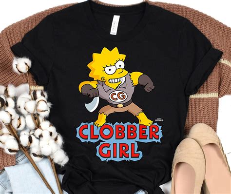 The Simpsons Lisa Simpson Clobber Girl Shirt the Simpsons - Etsy UK