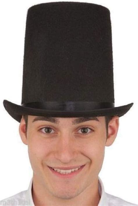 Amazon.com: 8" Lincoln Stovepipe Tall TOP HAT Adult Black Steampunk Abraham ABE Costume HAT ...