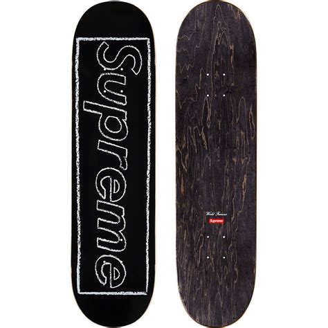 Buy Supreme KAWS Chalk Logo Skateboard Deck Black Online in Australia | KickSTW