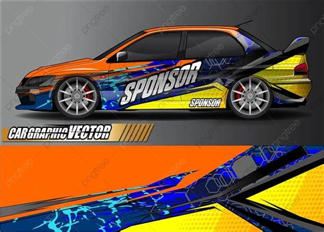 Sport Car Livery Graphic Vector Template Download on Pngtree