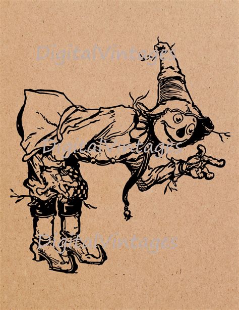 Digital Image Scarecrow Wizard of OZ Graphic Download