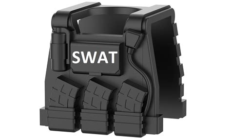 SWAT Tactical Vest E1 Body Armor compatible w/ brick minifigures