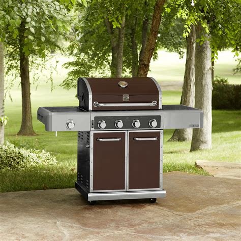 Kenmore Elite 600 Series 4 Burner Dual Fuel Maroon Metallic Gas Grill