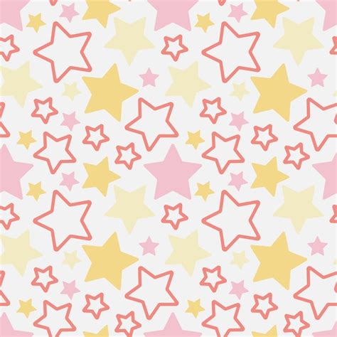 Estrellas de colores sobre un fondo claro. patrón transparente en colores pastel. | Vector Premium