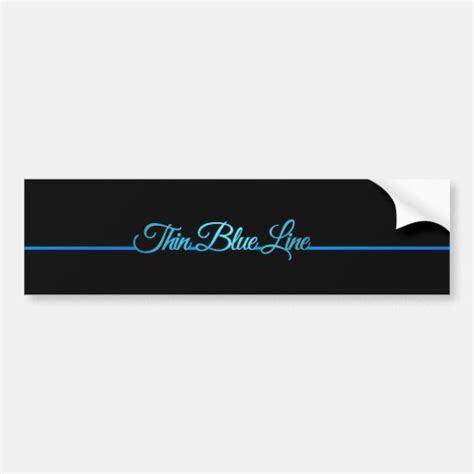 Thin Blue Line Bumper Sticker | Zazzle