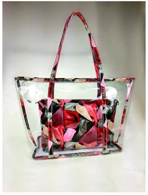 2016 Fashion PVC Clear Shopping Bag Beautiful Handbags Clear Handbags Stylish Transparent Purse ...