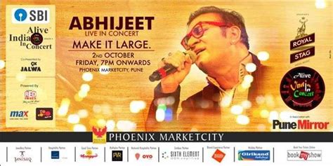 Abhijeet Bhattacharya Live In Concert at Phoenix Marketcity Pune on 2 October 2015 | Events in ...