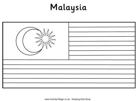 Malaysia flag colouring page – Artofit