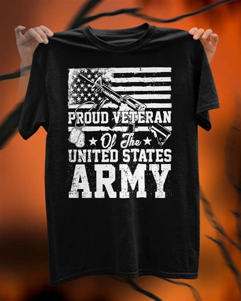 proud veteran of the United States army gun American flag - FridayStuff