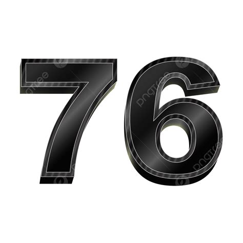 Gradient Numbers Vector PNG Images, Black Gradient 3d Number 76, 76, Number, Symbol PNG Image ...