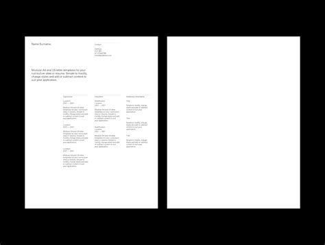 InDesign A4 & Letter CV / Resume Template on Behance