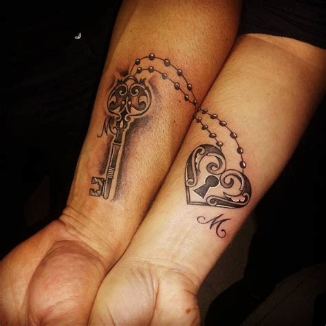 Pin on Tattoos | Couples tattoo designs, Couple tattoos unique, Key ...