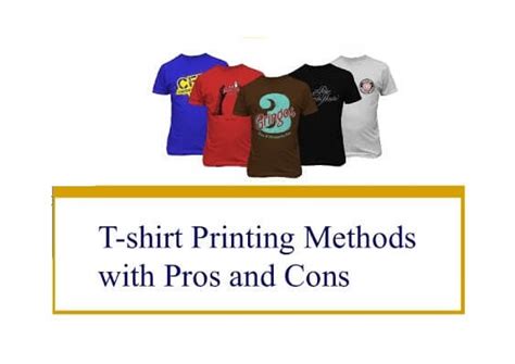 What are the different types of t-shirt printing methods with Pros & Cons