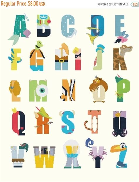 Disney Font Cross Stitch Pattern - Cross Stitch Patterns