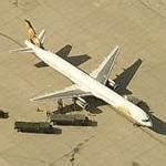 Civilian airliner on March AFB in Riverside, CA (Google Maps)