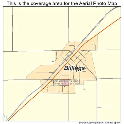 Aerial Photography Map of Billings, MO Missouri