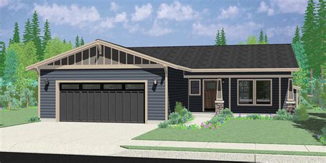 Simple 3 Bedroom House Plans With Single Garage - The ranch house plan style has a variety of ...