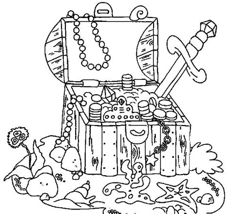 Pirate Treasure Chest Drawing at PaintingValley.com | Explore collection of Pirate Treasure ...