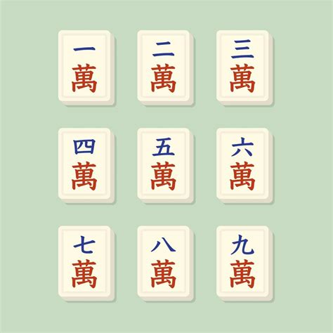 Mahjong Suits Character Tiles 1928470 Vector Art at Vecteezy