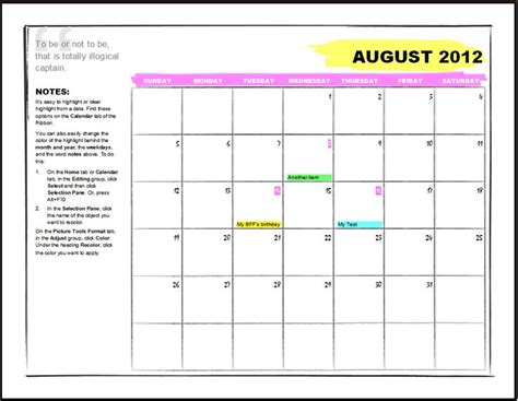 Microsoft Office Calendar Templates | Calendar template, Words, Word ...