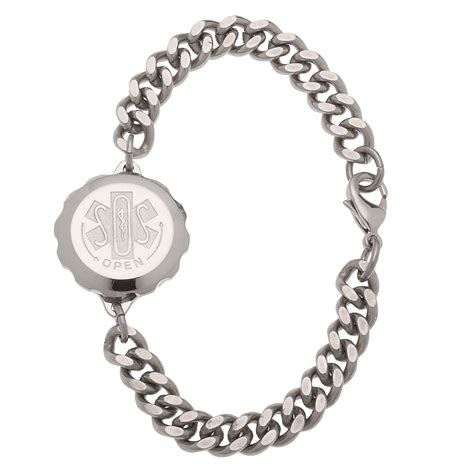 Unisex SOS Emergency Medical ID Bracelet - Stainless Steel