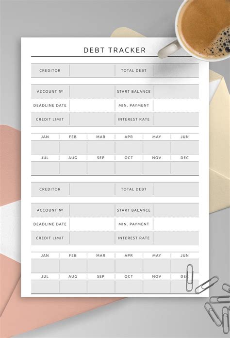 Budget Journal Template, Work Planner Printable, Monthly Budget ...