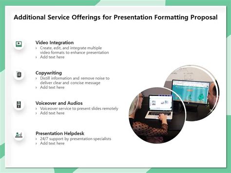 Additional Service Offerings For Presentation Formatting Proposal Ppt Template | Presentation ...